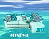 Blue Palm Couch