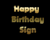 [DA]Happy Bday Sign Gold