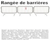 Rangée de barrières