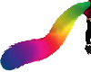 pride rainbow long tail