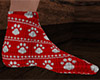 Red Paw Print Socks (M)