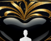 Black gold heart bg