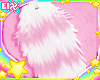. pink fox tail keychain