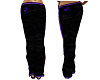 black and purple pants