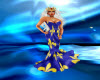 Royal Blue n Gold Dress
