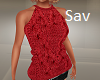 Red Sleevless Sweater
