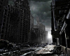 destroyed city scene