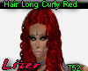 Hair Long Curly Red T52